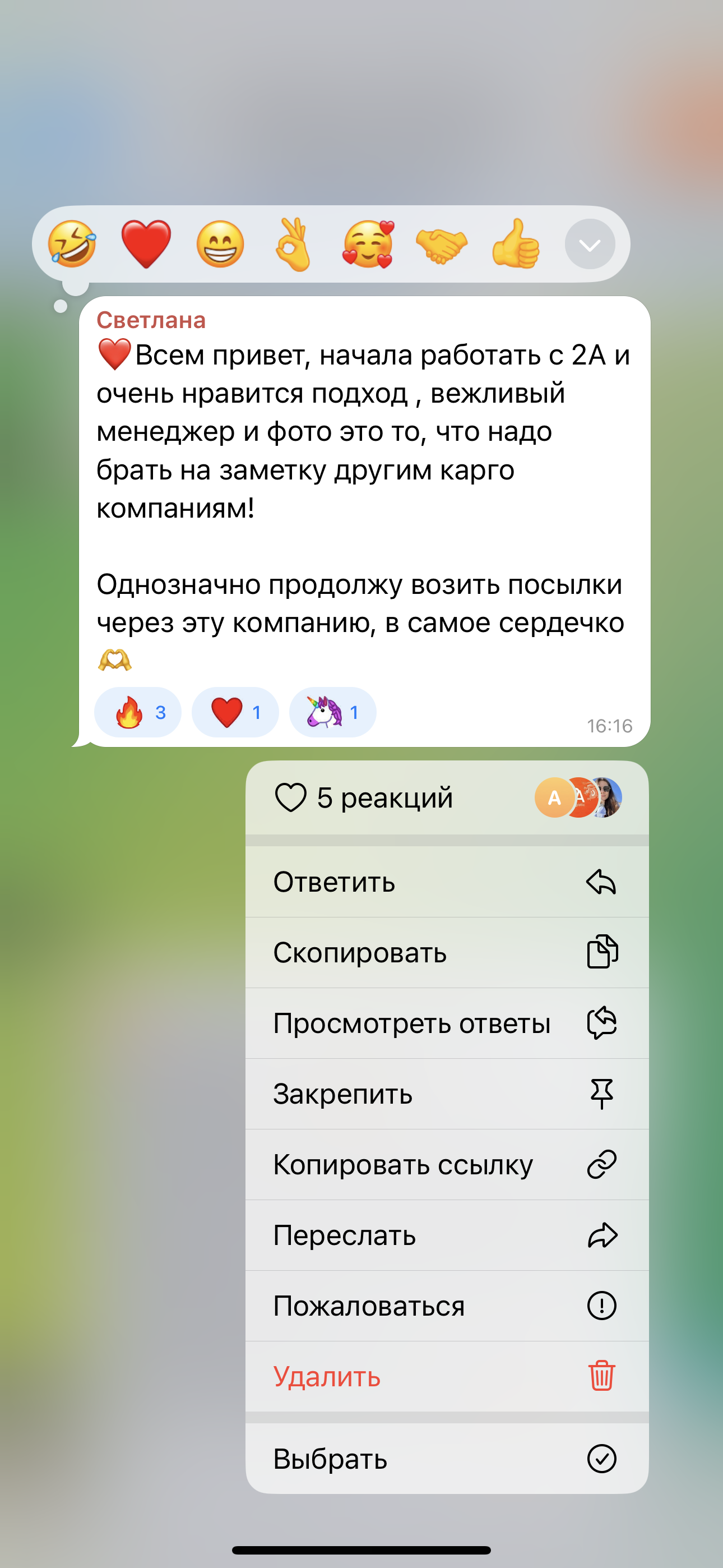 Отзыв клиента Светлана о компании 2А Логистик Отзыв клиента Светлана о компании 2А Логистик